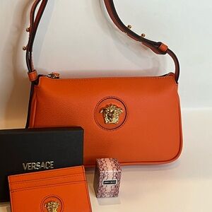 Versace Vibrant Orange Shoulder Bag